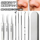 角栓取り 器具 角栓 ピンセット 除去 スティック 針 小鼻 毛穴 ケア クリア ツィーザー 角栓 鼻 ざらつき 毛抜き 角栓 毛穴ケアセット 8点 毛穴ケア ...