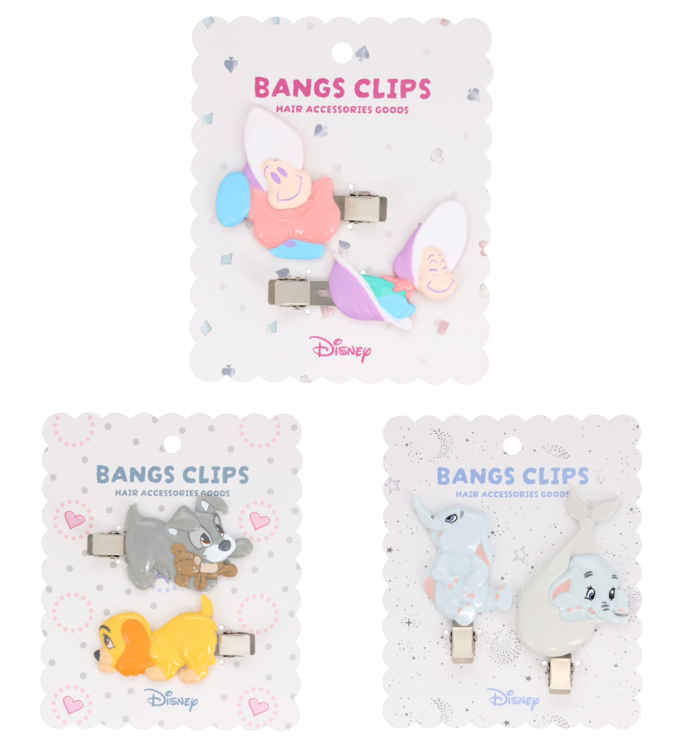 ディズニー 前髪クリップ ヤングオイスター ( ふしぎの国のアリス ) ダンボ わんわん物語 レディ トランプ 癖がつきにくい メイク ヘアアレンジ ギフト プ...