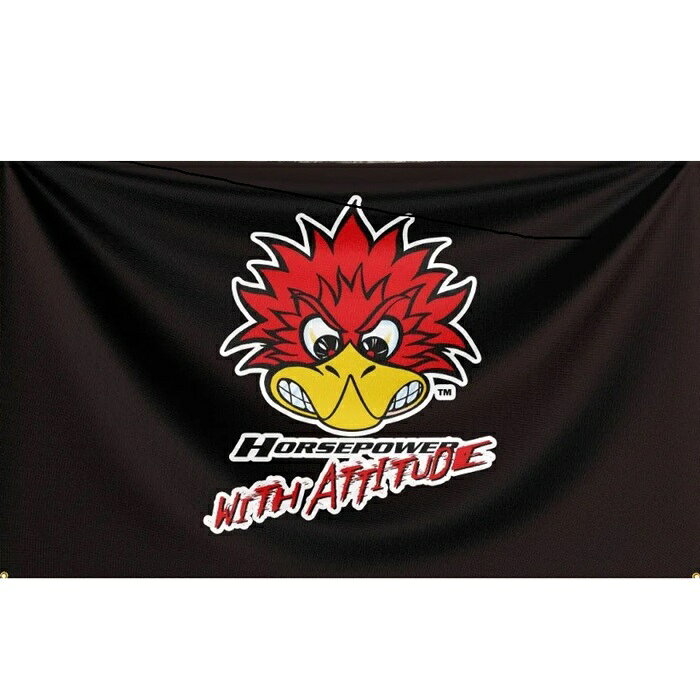 Rakuten - ガレージ系 特大フラッグ 「クレイスミス・ATTITUDE」サイズ約150cm×90cm タペストリー 片面プリント ポリエステル素材 ハトメ付き 部屋の壁や店舗装飾に 秘密基地 男前インテリアにも◎