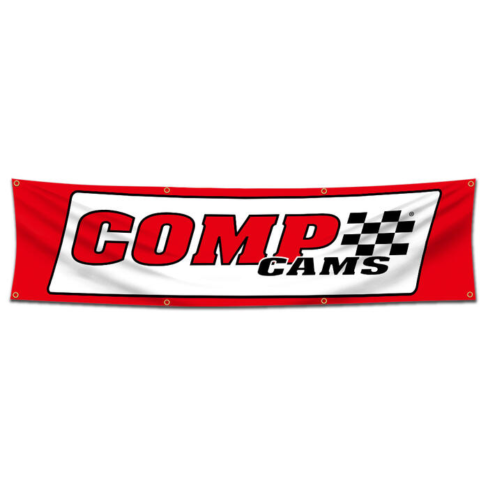Rakuten - ガレージ系特大フラッグ 「COMPチェッカーCAMS」サイズ約240cm×60cm タペストリー 片面プリント ポリエステル素材 ハトメ付き 部屋の壁や店舗装飾に 秘密基地 男前インテリアにも◎