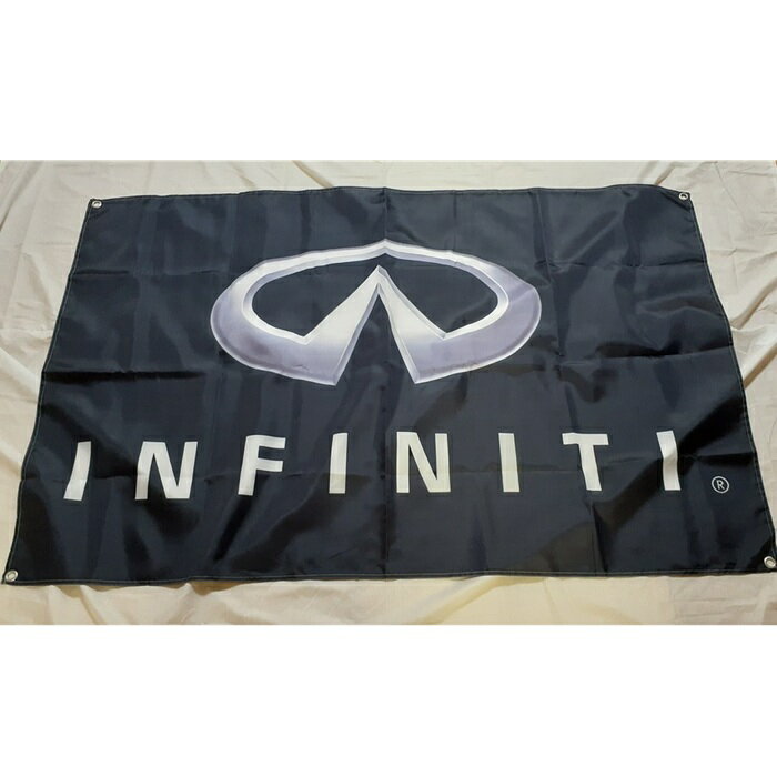 ガレージ系 特大フラッグ 「インフィニティ」サイズ 約90cm×60cm タペストリー 片面プリント ポリエステル素材 ハトメ付き 部屋の壁や店舗装飾に 秘密基地 模様替え 男前インテリアにも◎