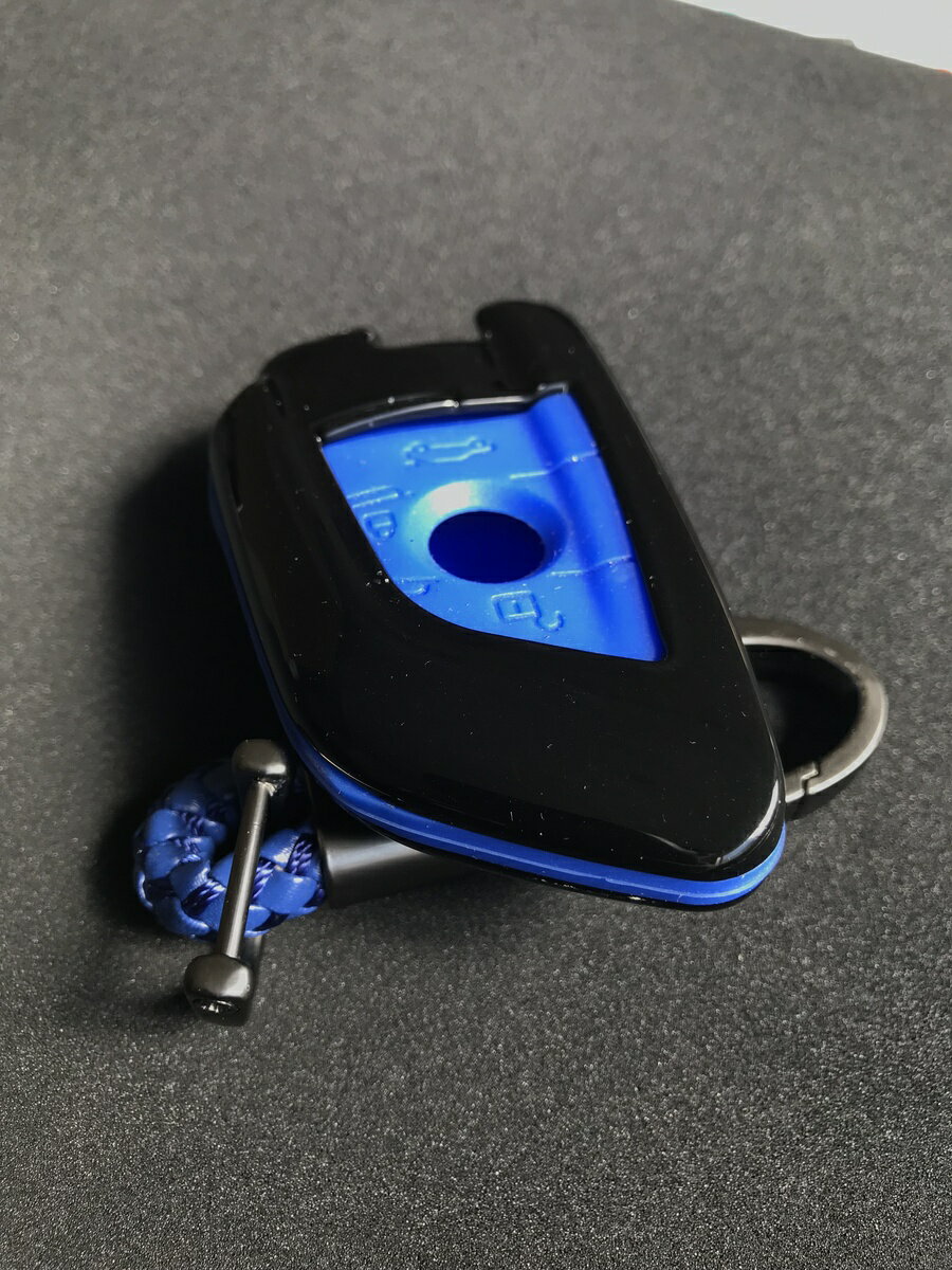 楽天Garage　CHAPハード&ソフト　キーケース　キーカバー　BMW　Key Case　Key　Cover　（ブルー&ブラック）X1　X5　X6　2シリーズ　（F48 F15 F16 F22 F23 F45 F46）