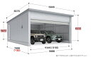 【東海地区 愛知・岐阜・三重 限定販売※一部地域を除く】イナバガレージ タフレージ WG-S5476MP シャッター 2台収納タイプ 一般型