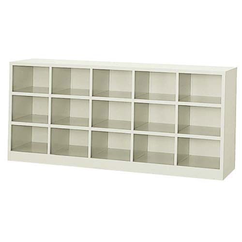 【設置迄無料】 オープンロッカー 15人用（5列3段） QL-53LGY 12688 シューズボックス オフィスロッカ..