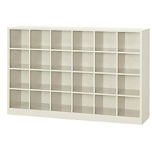 オープンロッカー 24人用（6列4段） QL-64 LGY 設置迄サービス（一部有料地域あります） 【商品説明】 利用場所にあわせて機能、デザインを選ぶ。仕切りだけのオープンロッカー。 シューズボックスとしてもご利用できます。バラエティーに...