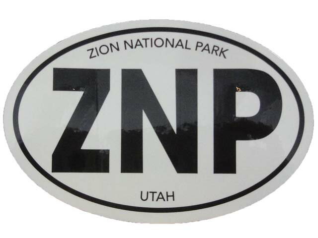 ZION NATIONAL PARK OvalZNP Sticker󡡥ƥå