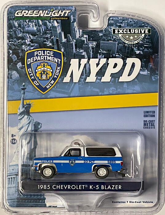 GREENLIGHT Collectibles 1985 CHEVROLET K-5 BLAZER NYPD グリーンライト ハリウッド ミニカー