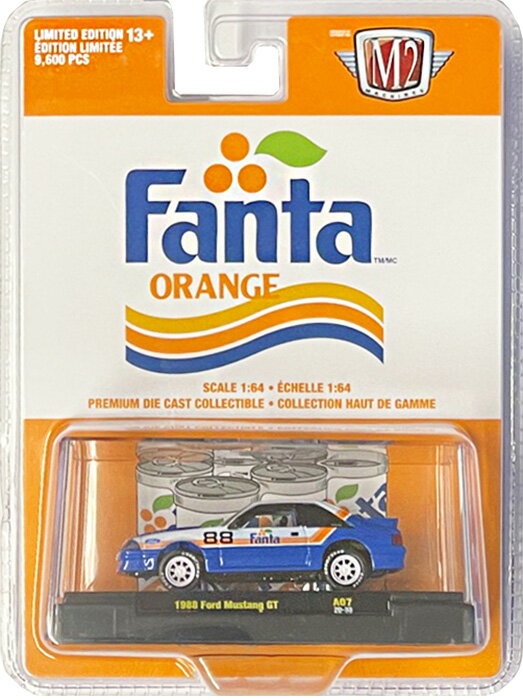 M2 MACHINES Coca Cola　1988 Ford Mustang GT Fanta ORANGE　 ミニカー　エムツーマシーン