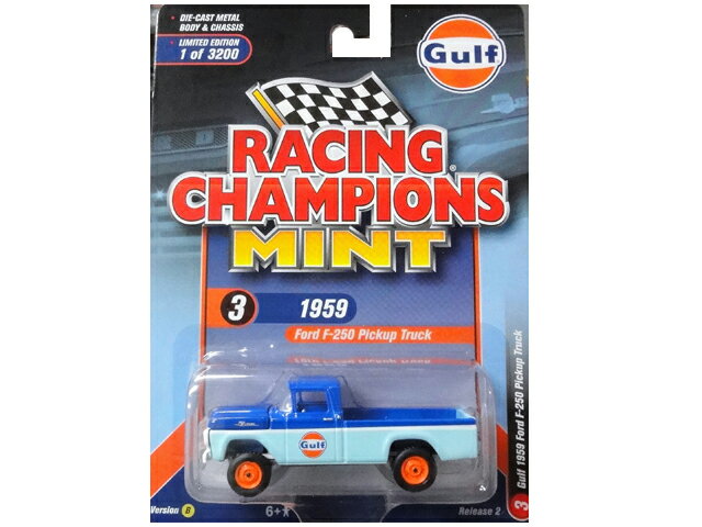 RACING CHAMPIONS@MINT @Gulf 1959 Ford F-250 Pickup Truck Two Tone Blue