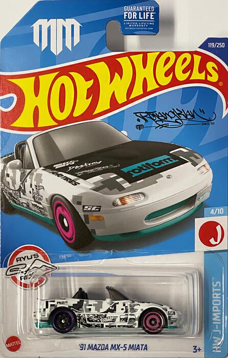 HOTWHEELS HW J-IMPORTS 91 MAZDA MX-5 MIATA zbgEB[ ~jJ[