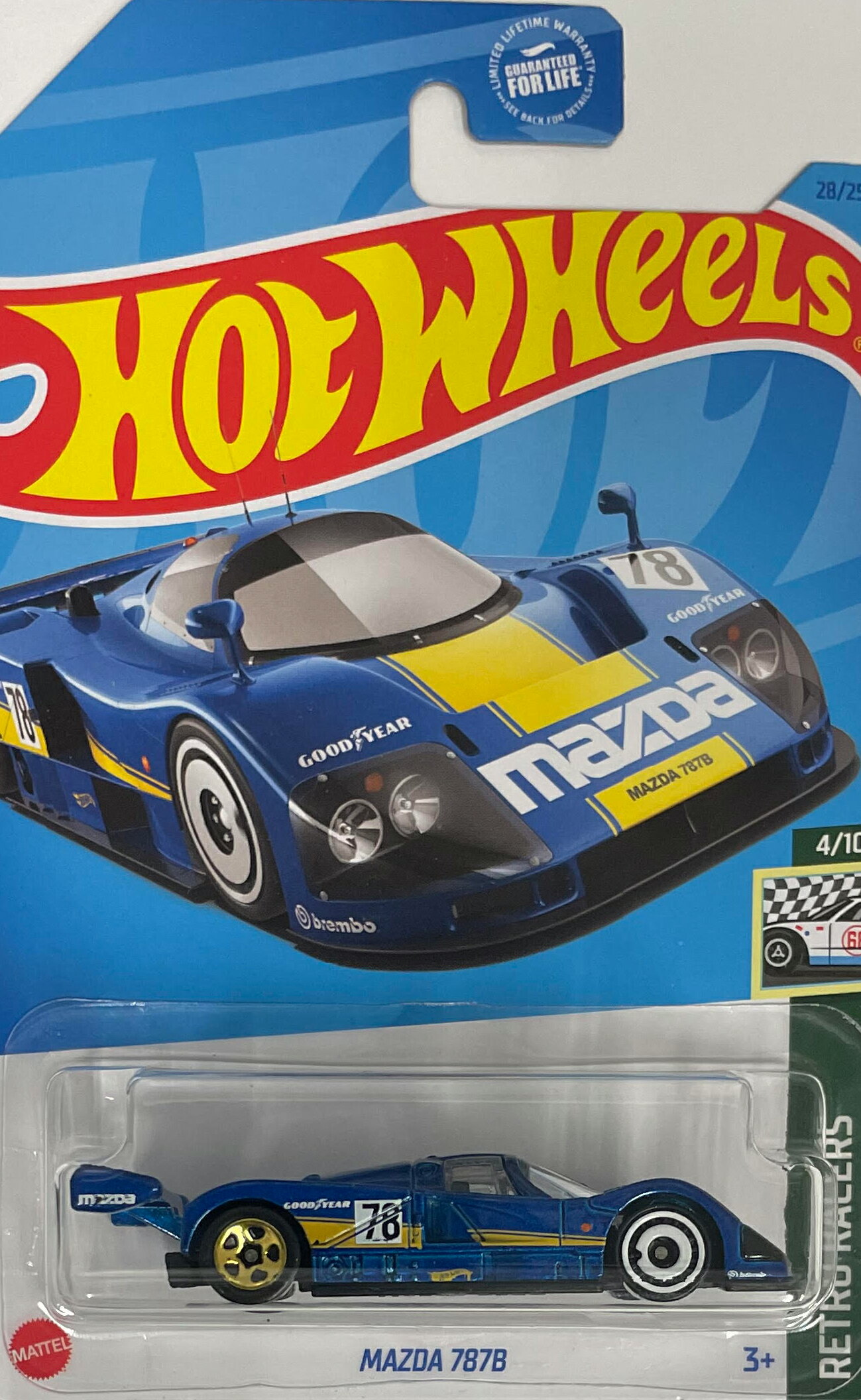 HotWHeeLs HW@RETRO RACERS MAZDA 787B zbgEB[ ~jJ[