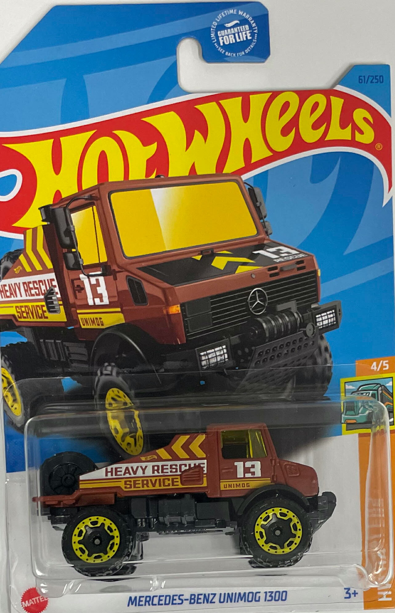 HotWHeeLs HW HAULERS MERCEDES-BENZ UNIMOG 1300@ zbgEB[ ~jJ[