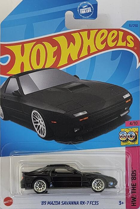 HotWHeeLs HW:THE '80s 89 MAZDA SAVANNA RX-7 FC35 ホットウィール ミニカーのサムネイル
