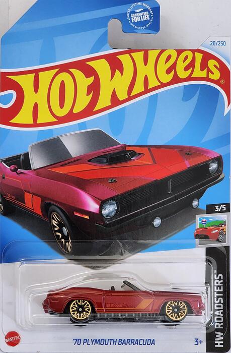 HOTWHEELS HW ROADSTERS 70 PLYMOUTH BARRACUDA　ホットウィール ミニカー