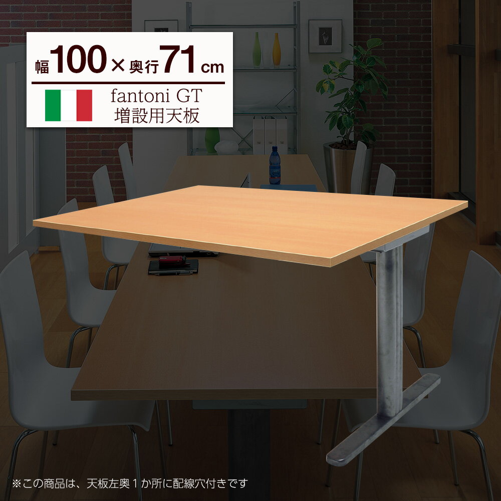 楽天ガラージ楽天市場店fantoni GT 増設用 デスク 幅100cm 奥行71cm（ファントーニ イタリア製 パソコン机 デザインデスク オフィスデスク ワーク テレワーク ゲーミングデスク 在宅勤務 広々 おしゃれ eスポーツ 頑丈 シンプル 揺れない）