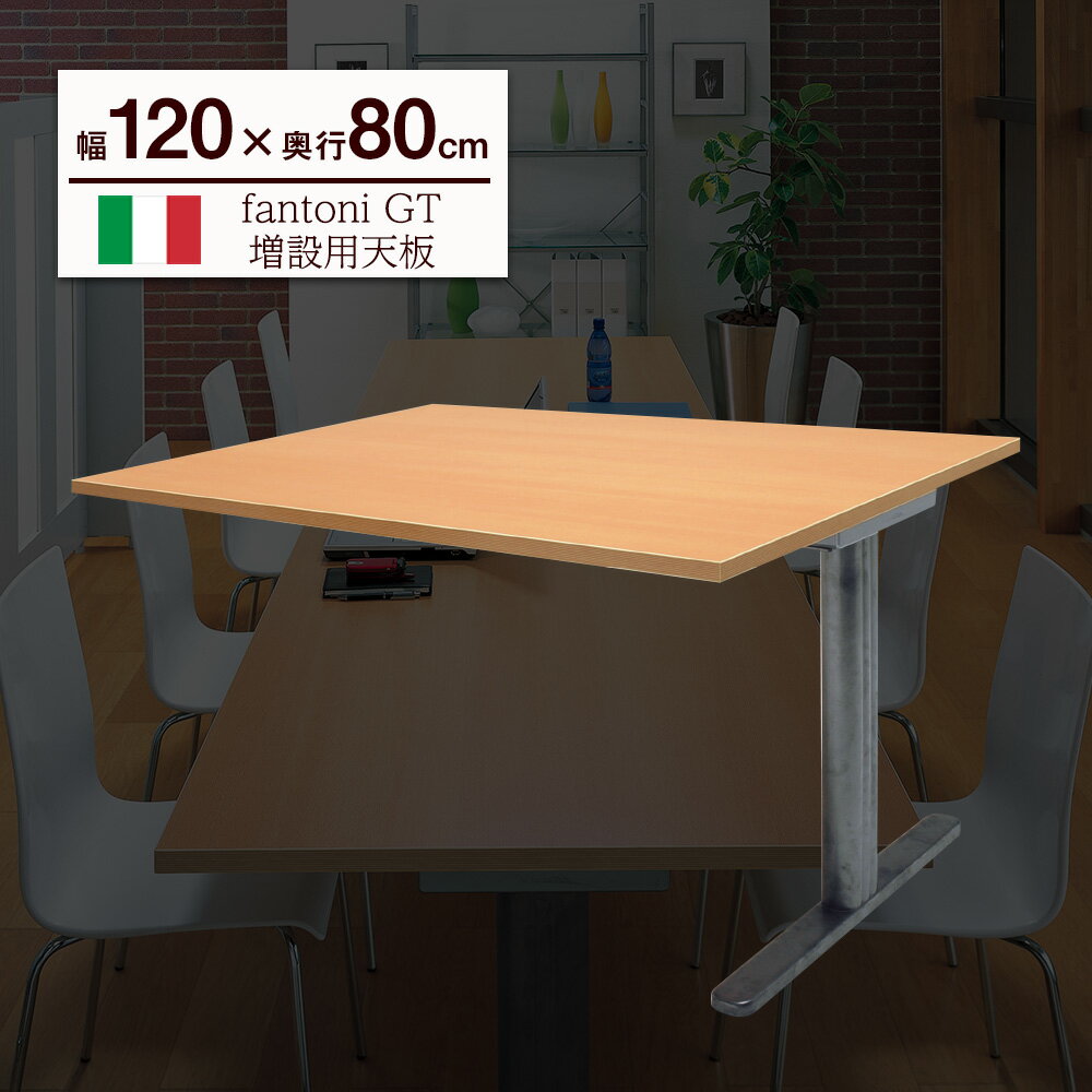 fantoni GT 増設用 デスク 幅120cm 奥行80cm（ファントーニ イタリア製 パソコン机 デザインデスク オフィスデスク ワーク テレワーク ゲーミングデスク 在宅勤務 広々 おしゃれ eスポーツ 頑丈 シンプル 揺れない）