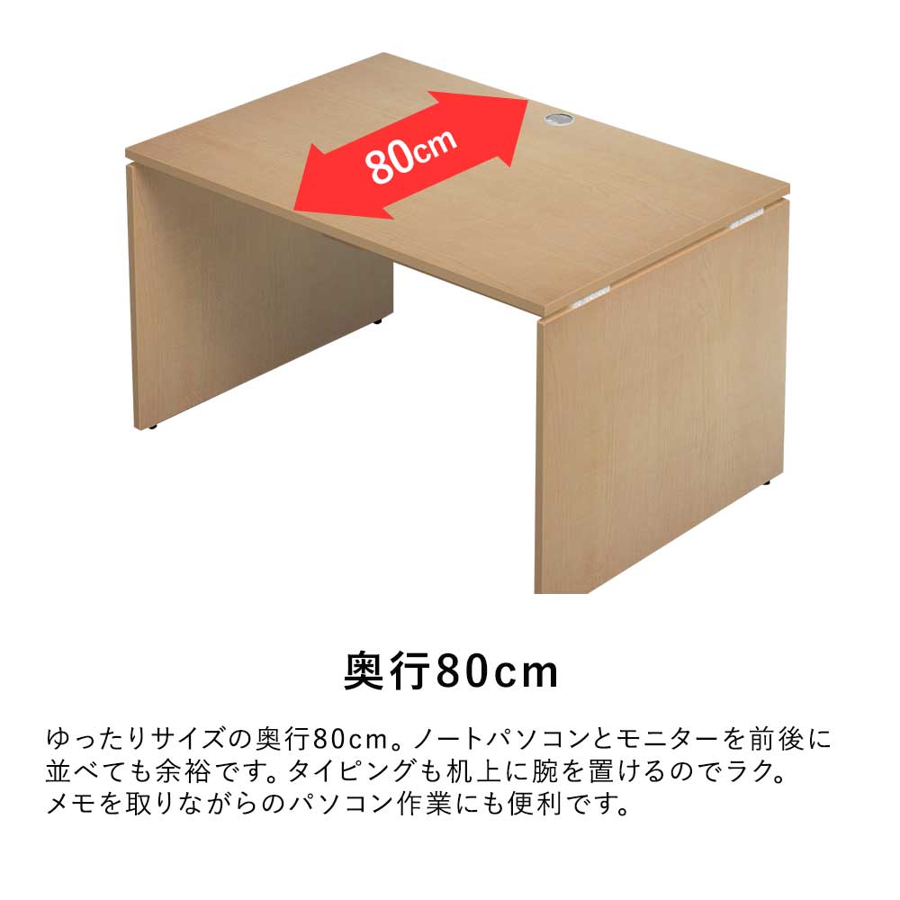 AF デスク 幅100cm 奥行80 cm(パソコンデスク オフィスデスク 事務机 事務デスク 学習デスク 勉強 ゲーミングデスク 机 木 ワークデスク シンプル 在宅勤務 幅 1000mm 奥行 800mm 一人暮らし) [2]