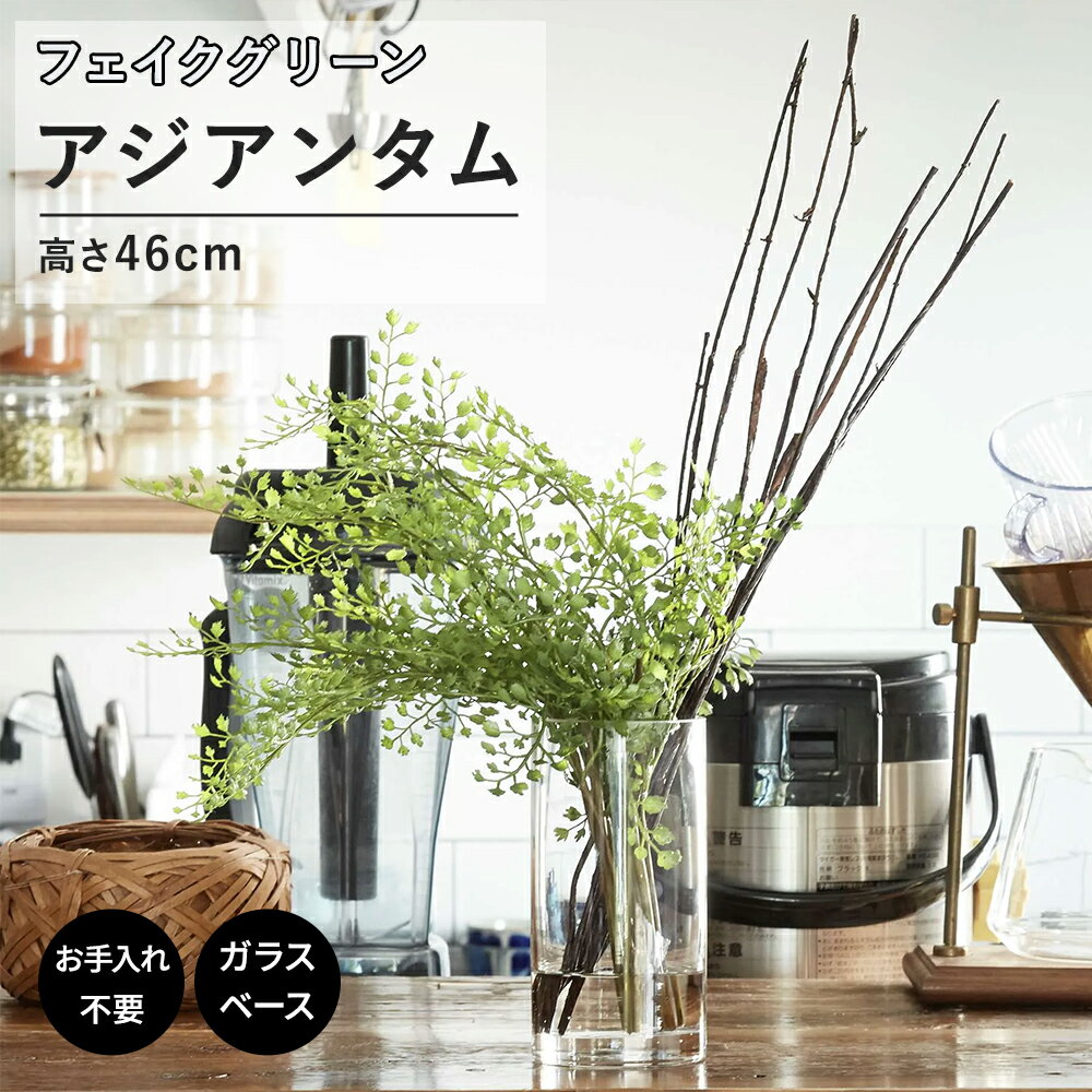 【2/1限定◆全品最大P10倍】アジアンタムウォーター H15（フェイクグリーン リビング 玄関 エントランス オフィスグリーン ナチュラル 贈り物 ギフト プレゼント 開店 出店 引っ越し祝い 造花 おしゃれ インテリア 観葉植物 リアル)