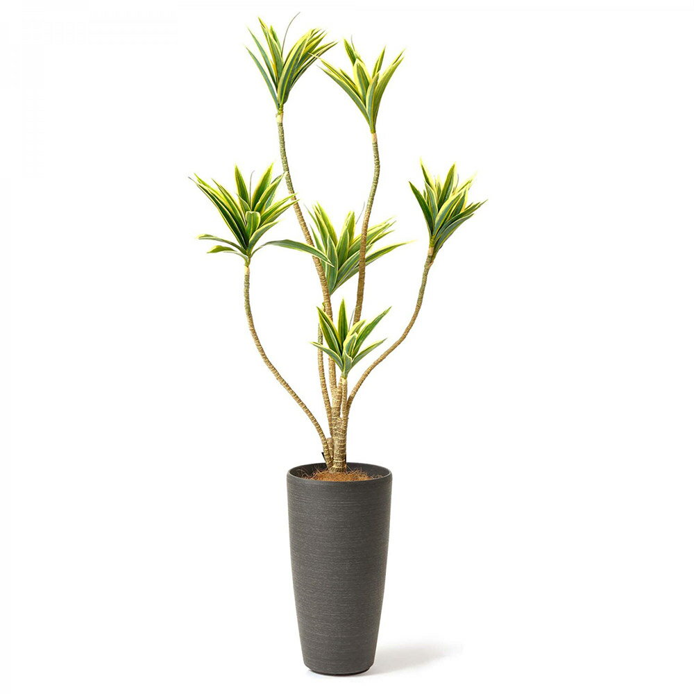 フェイクグリーン ドラセナ 高さ138cm(観葉植物 フェイク 鉢 フロアグリーン 大型 インテリア おしゃれ ホテル ギフト 開店祝い 鉢付き リビング ダイニング エントランス 水やり不要 リアル ナチュラル オフィス 会社 オフィスグリーン)