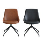 【最大P20◆4/12 13:00～4/23 9:59】EDEL ROUND CHAIR (エデル ラウンドチェア ラウンジチェア ワークチェア ダイニングチェア 在宅勤務 肘なし 回転式 おしゃれ 北欧 椅子 いす モダン ダイニング カフェ インテリア シンプル キャメル ブラック 食卓椅子 東馬 アクセント )