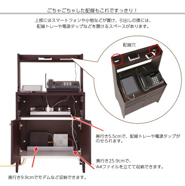 Garage ガラージ 配線収納 配線 収納 at! ネットワーク機器収納 収納ワゴン ワゴン ボックス キャビネット 書棚付き 書棚 本棚 引出し付き プリンターワゴン プリンターベース 配線ワゴン 配線ボックス 電話台 FAX台