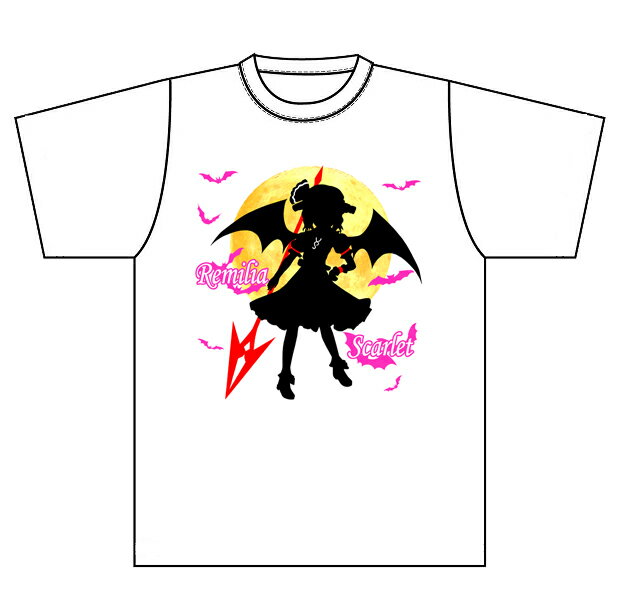 送料無料　同人オリジナル　東方Project　東方　【レミリア・スカーレット　シルエット】Tシャツ