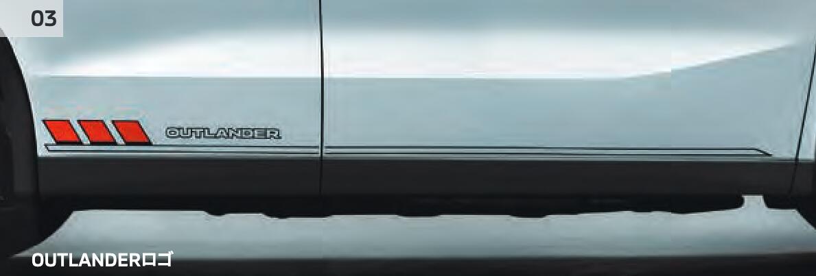 【楽天スーパーSALE！ 店内全品ポイント3倍 12/3 20:00~12/11 01:59 】アウトランダーサイドデカール MZ550398 MZ550399 GN0W 三菱 純正 アクセサリー パーツ OUTLANDER