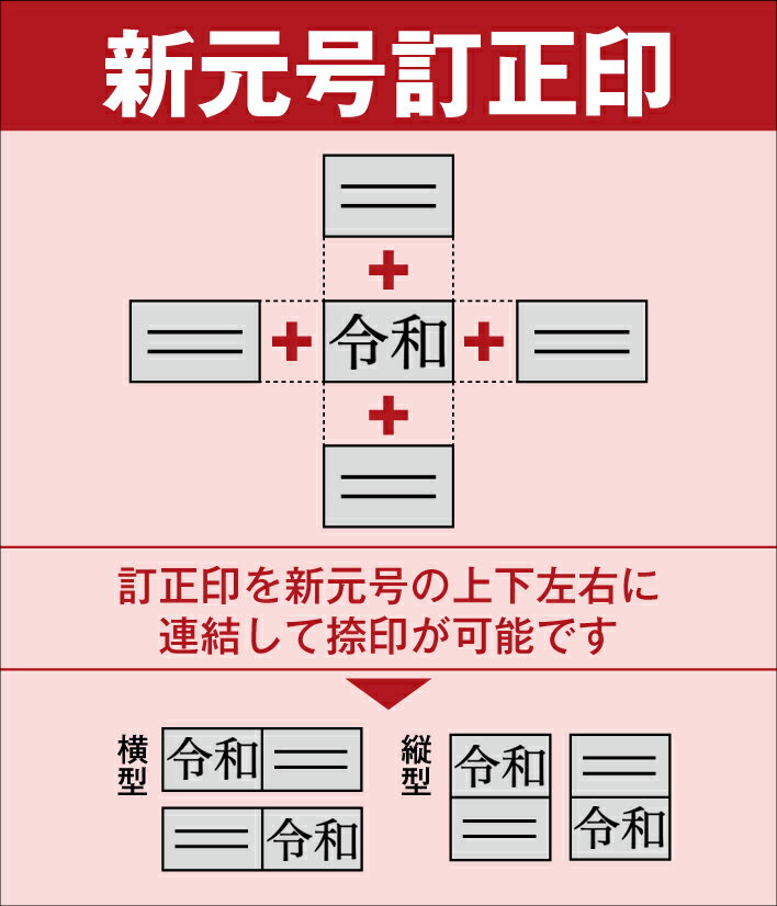 新元号 令和 訂正 ゴム印大（4号文