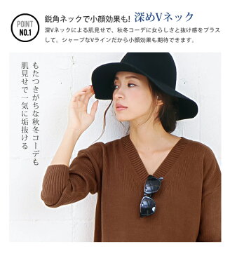 送料無料 ワンピース 深めVネック ニットワンピース 秋 冬 レディース Iライン ロング 長袖 膝丈 無地 ブラック オフホワイト グレー ネイビー カーキ 大きいサイズ ニットワンピ ルームウェア