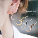 母の日企画 最大30%OFFクーポン■ ムーンモチーフピアス ピアス レディース ゴールド シルバー 小ぶり 軽量 軽い 小さい 小さめ デイリー カジュアル