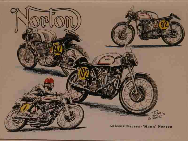 NORTON　MANX　ポストカード