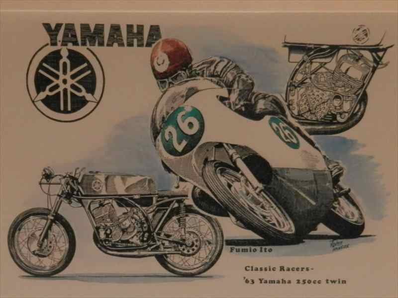 YAMAHA　250　TWIN　ポストカード