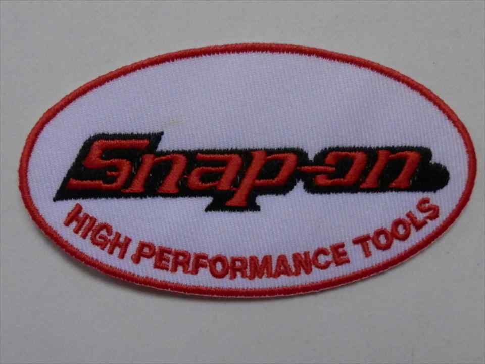 SNAPーON　HIGH　PERFORMANCE　TOOLS　シロ／アカ　ワッペン　（263205）(2)