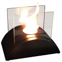 ガレージ・ゼロ バイオエタノール暖炉 山型 ブラック/黒(屋内・屋外両用)/卓上暖炉/ファイアープレイス/卓上エタノール暖炉