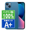 バッテリー100% 【中古】 iPhone13 256GB ブルー スマホ SIMフリー ドコモ docomo au エーユー ソフトバンク Softbank iPhone 13 アイフォン iPhone アップル apple 人気 おすすめ ランキング