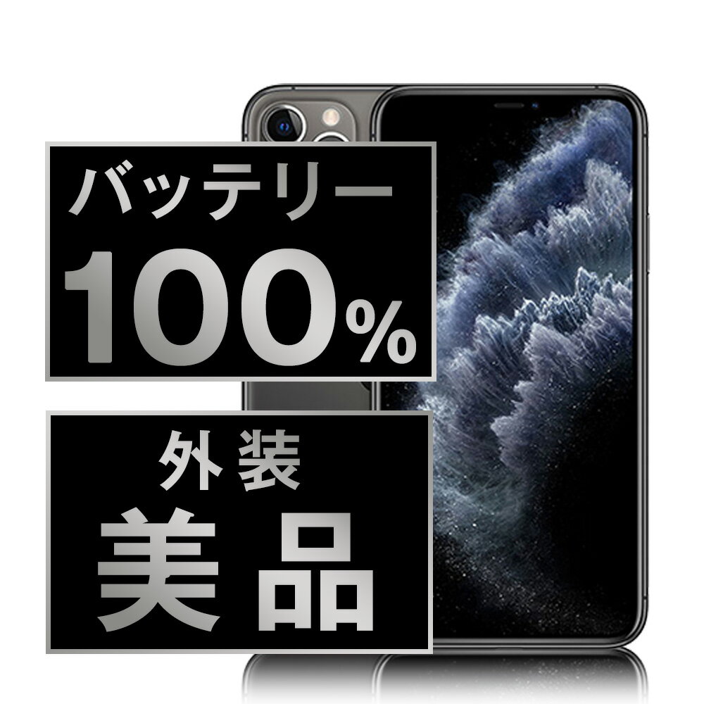 バッテリー100% 【中古】 iPhone11 Pro 64GB スペースグレイ Aランク SIMフリー 本体 スマホ iPhone 11 Pro バッテリーが持つ 長持ち 多い 電池 最大容量 アイフォン アップル apple 【あす楽】 【保証あり】 【送料無料】 ip11pmtm1123a