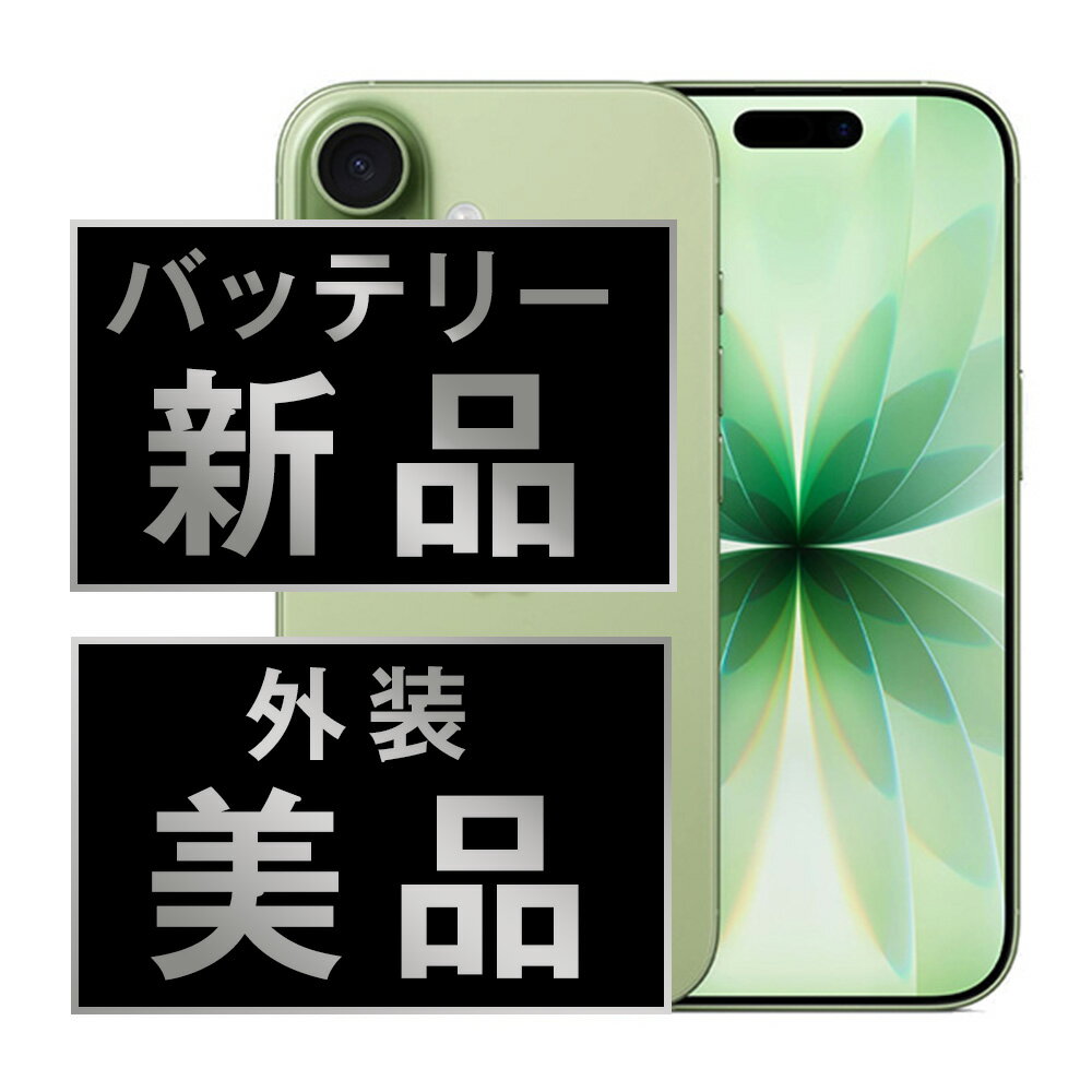 バッテリー新品交換済 【中古】 iPhone17 256GB セージ Aランク SIMフリー 本体 スマホ バッテリーが持つ 長持ち 多い 電池 最大容量 アイフォン アップル apple 【あす楽】 【保証あり】 【送料無料】 ip17mtm3053a