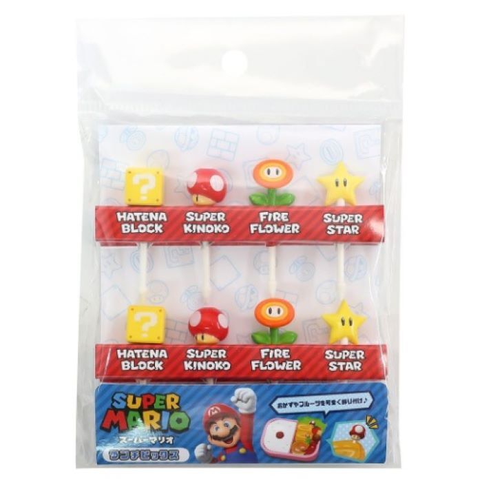 スーパーマリオ ランチピック 8本セット キャラ弁 お弁当雑貨 行楽 遠足 運動会 キャラクター グッズ 男の子 女の子