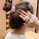 こども ヘアゴム 2本セット フルーツ チャーム 髪飾り キッズ カラフル かわいい ヘアアクセサリー