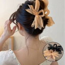 バンスクリップ ふわふわ ヘアアクセサリー ヘアクリップ シフォン オーガンジー おしゃれ ブラック 髪留め