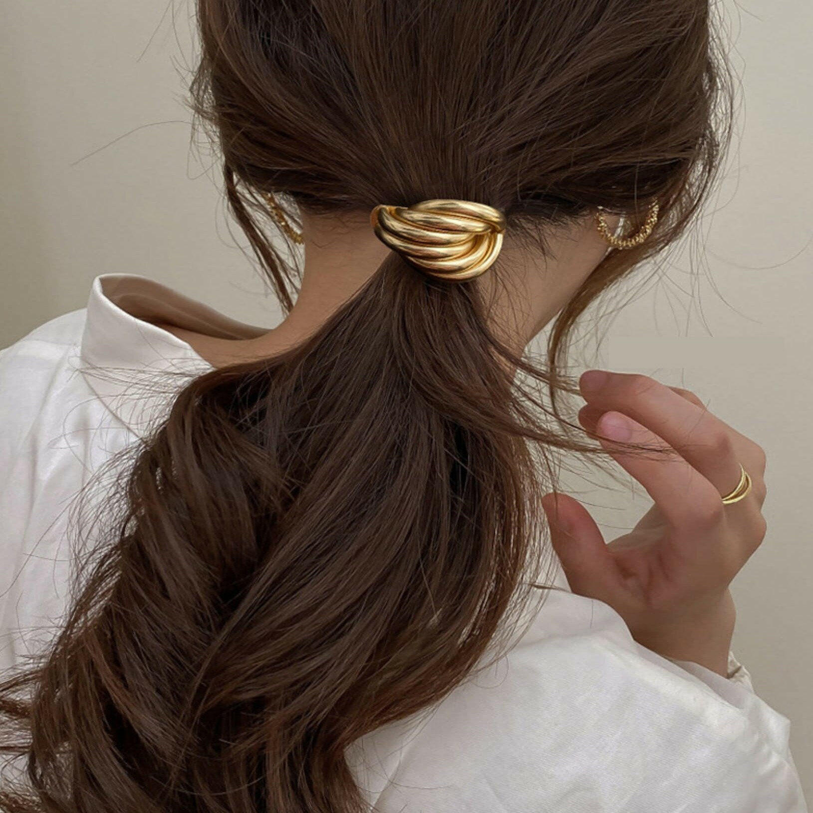 樂天商城 - ヘアゴム ゴールド ヘアアクセ シンプル 多重 チャーム おしゃれ 髪ゴム 簡単 まとめ髪