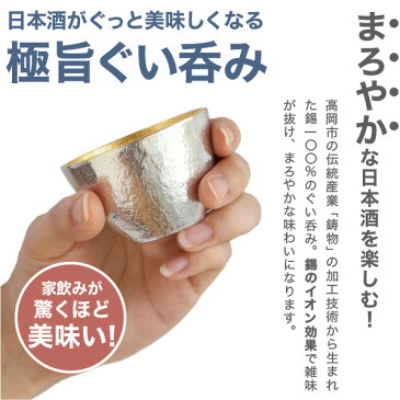 名入れ 能作 ぐい呑み 2個ペアセット（錫 金箔） 錫製 猪口 酒器 ぐい呑 盃 父の日 還暦祝い 退職祝い 内祝い ギフト 記念品 プレゼント 母の日