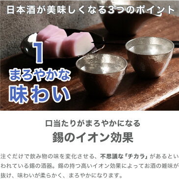 名入れ 能作 錫製 酒器セット ぐい呑み(錫×錫) 片口小(錫) 猪口 酒器 ぐい呑 父の日 還暦祝い 退職祝い 内祝い ギフト 記念品 プレゼント 送料無料