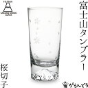 名入れ 切子グラス 田島硝子 富士山グラス 富士山タンブラー 桜切子 木箱入 江戸切子 ビアグラス ビールグラス 切子グラス 父の日 還暦祝い 退職祝い 誕生日 内祝い ギフト 記念品 母の日