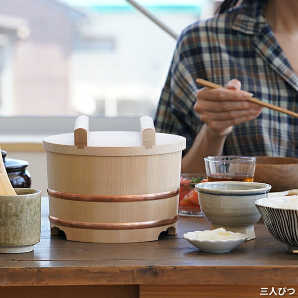 山一 お櫃 一人びつ（ちらし桶）/二人びつ（しゃもじ付）/三人びつ（しゃもじ付） ...