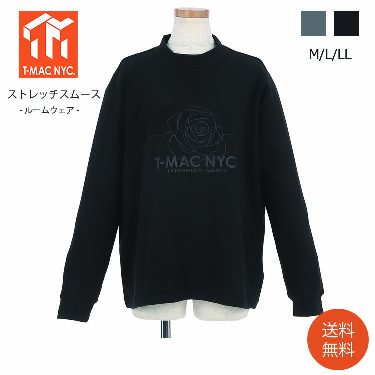 【送料無料】T-MAC NYCロゴTシャツ レディース ルームウェア 部屋着 ぱじゃま T-MAC ブランド Tシャツ ..