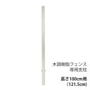 木調樹脂フェンス専用支柱 高さ100cm用