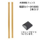 木調樹脂フェンス専用端部カバー(2本入り) 高さ180cm用