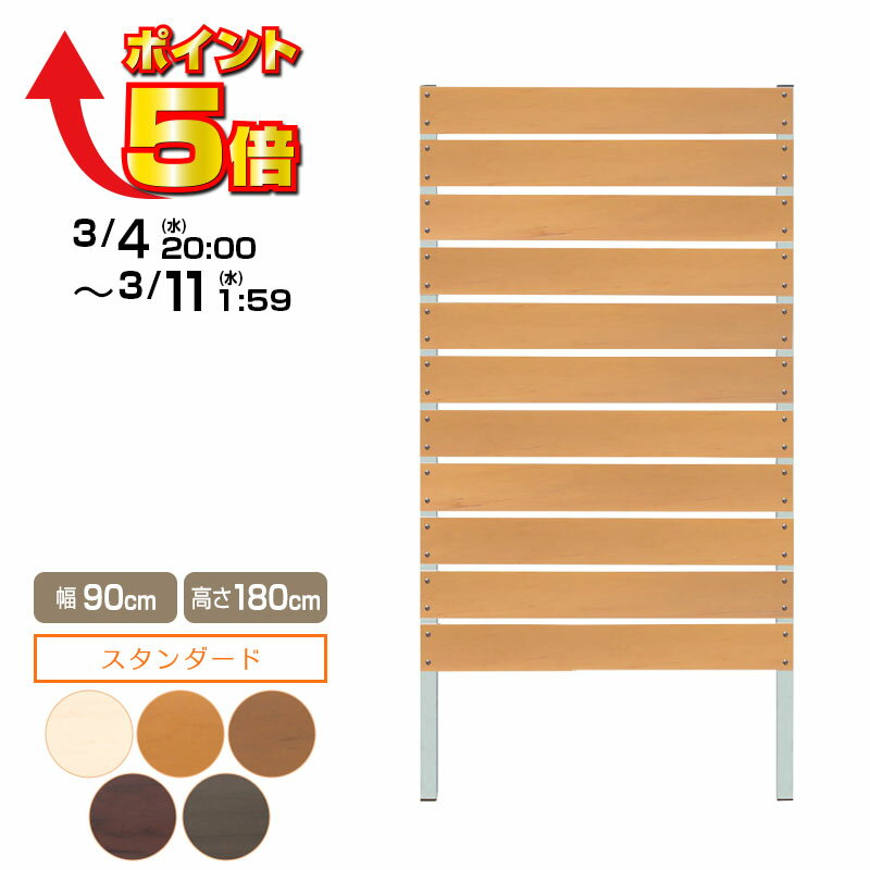 目隠しフェンス 樹脂フェンス【DIYコンフォートフェンス/高さ180cm幅90cm板間隔1cm】