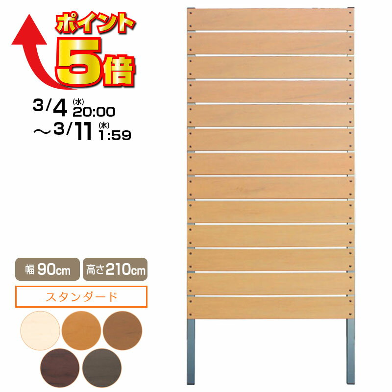 目隠しフェンス 樹脂フェンス 【DIYコンフォートフェンス/高さ210cm 幅90cm 板間隔1cm】 庭 樹脂 フェンス 目隠し フェンス 隣家 屋外 サクリ...